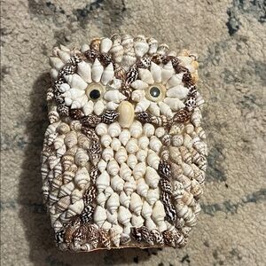 Shell Covered Owl Figurine